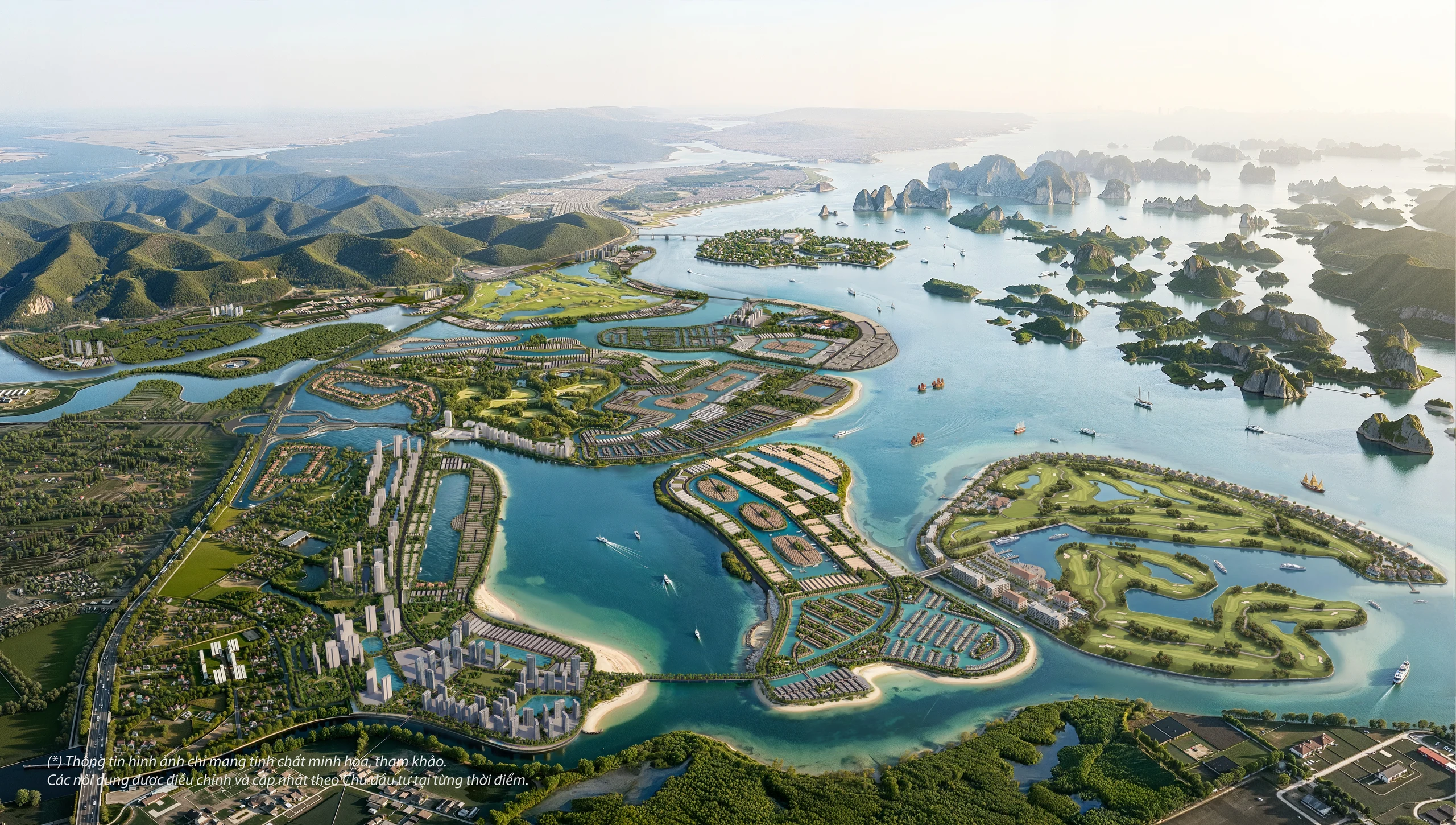 Phối cảnh Vinhomes Global Gate Hạ Long bên vịnh